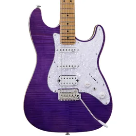 Artist AS30 Purple Flame Electric Guitar w/ HSS Pickups thumbnail