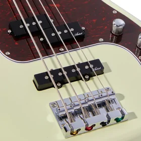 Artist APJ4A Vintage White Active / Passive Bass Guitar & Padded Bag thumbnail