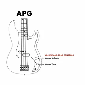 Artist APG Black Bass Guitar w/ Pickguard & Accessories thumbnail