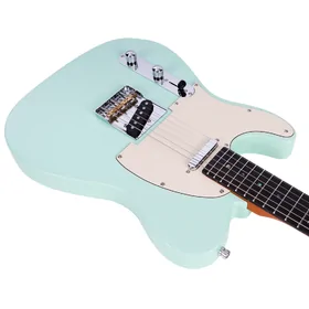 Artist AT53 Left Handed Vintage Green Electric Guitar w/ Hot Single Coil Pickups thumbnail