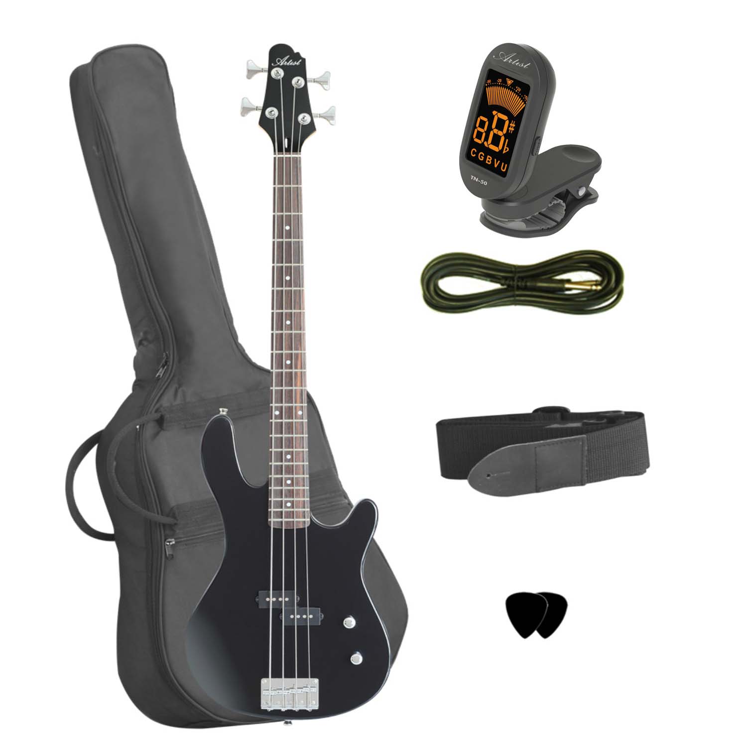 Artist PB1 Electric Bass Guitar with Accessories