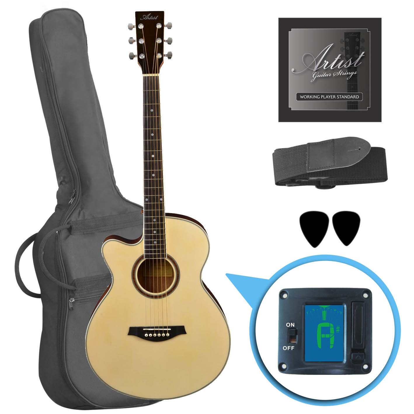 frame inch drum 18 Guitar Beginner LSPSNTL Acoustic Handed Left Pack Artist