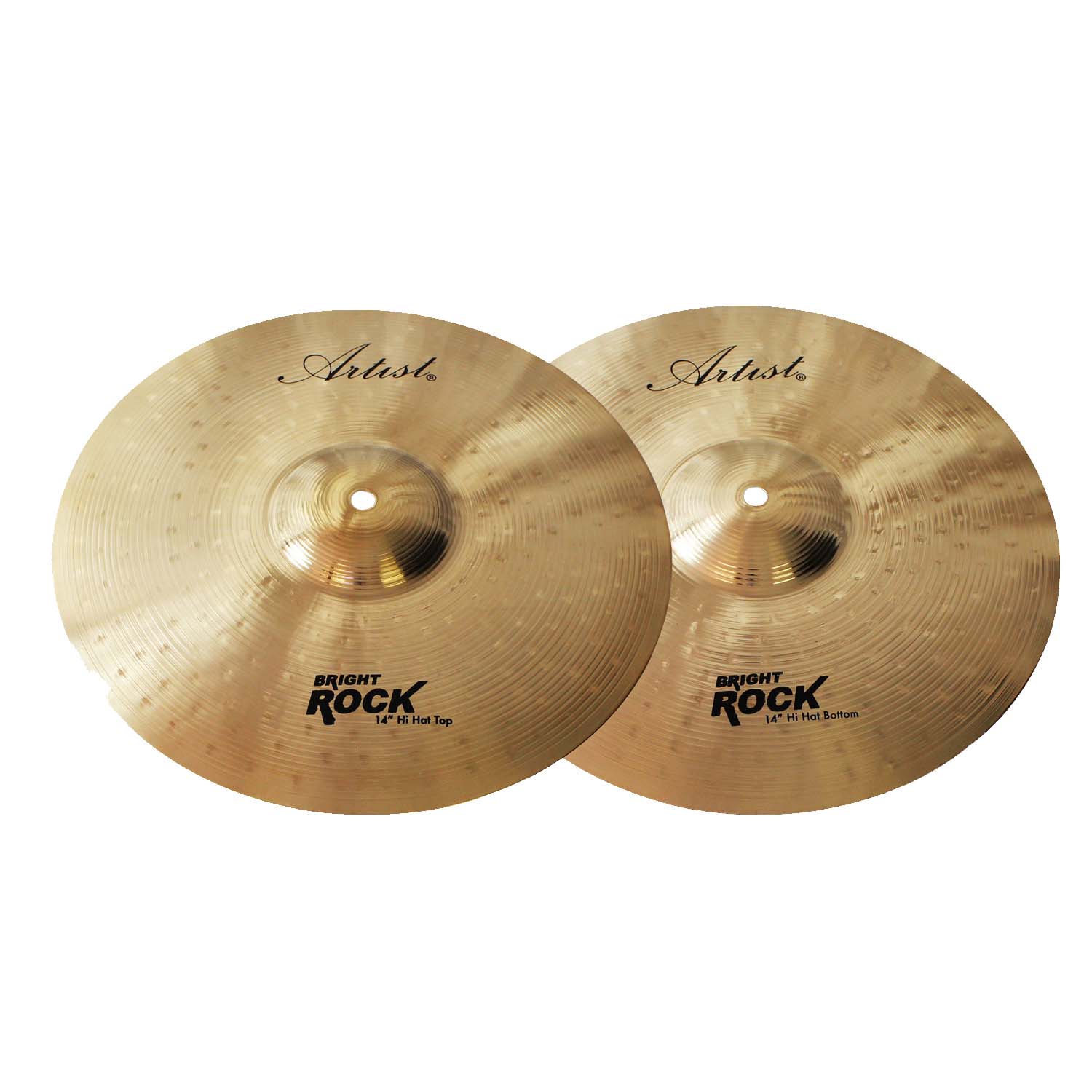 Artist BRH14 Hi Hat Cymbal Pair Bright Rock 14 INCH