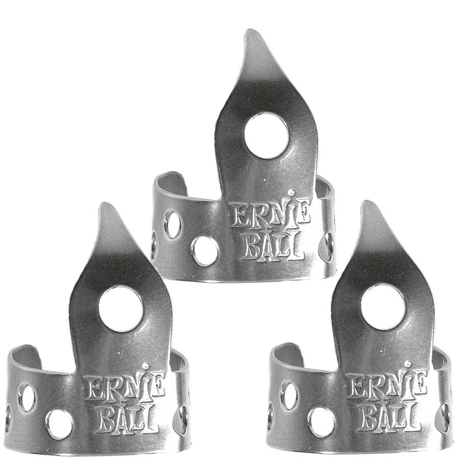 Ernie Ball Genuine Pickeys Metal Finger/Thumb Picks 50mm 3 Pack