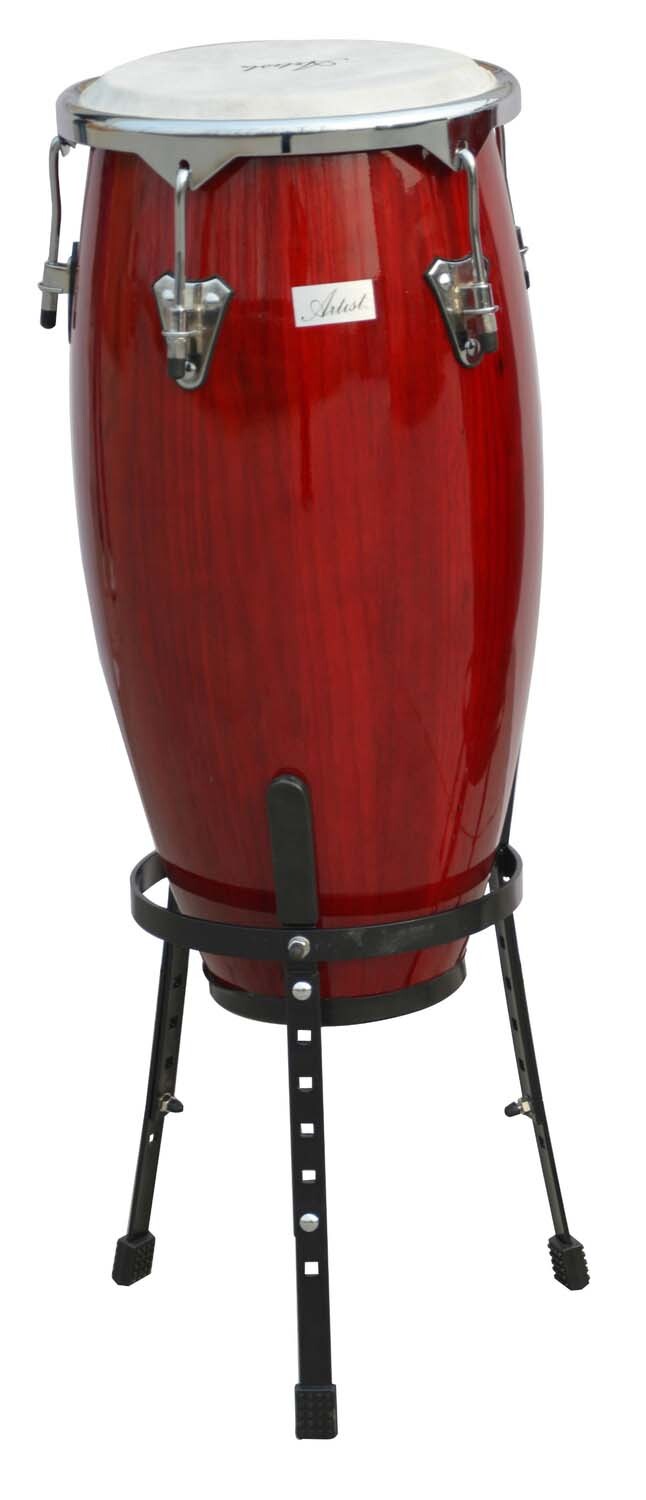 Artist cg11 red conga drum  11 inch  stand