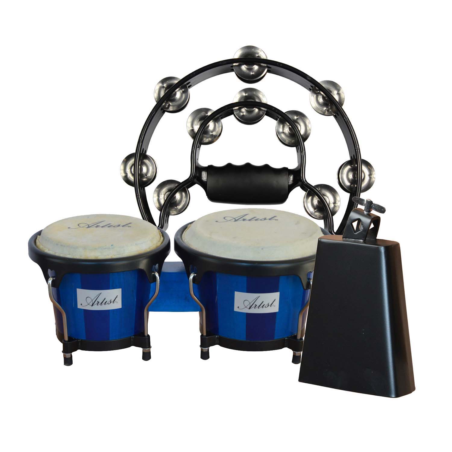Artist Percussion Pack Bongos, Cowbell