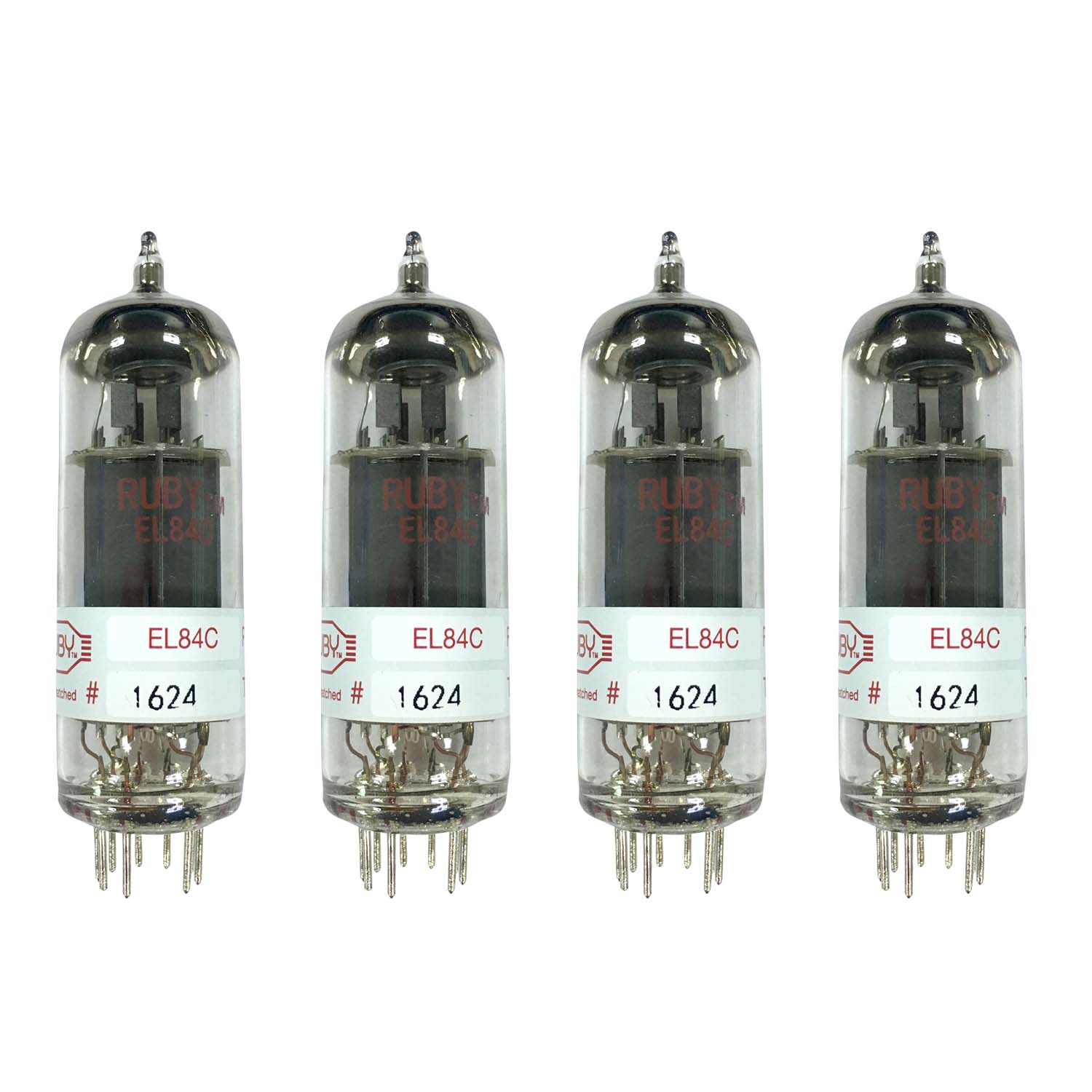 Ruby Tubes EL84C Power Vacuum Tube Matched QUARTET QUAD