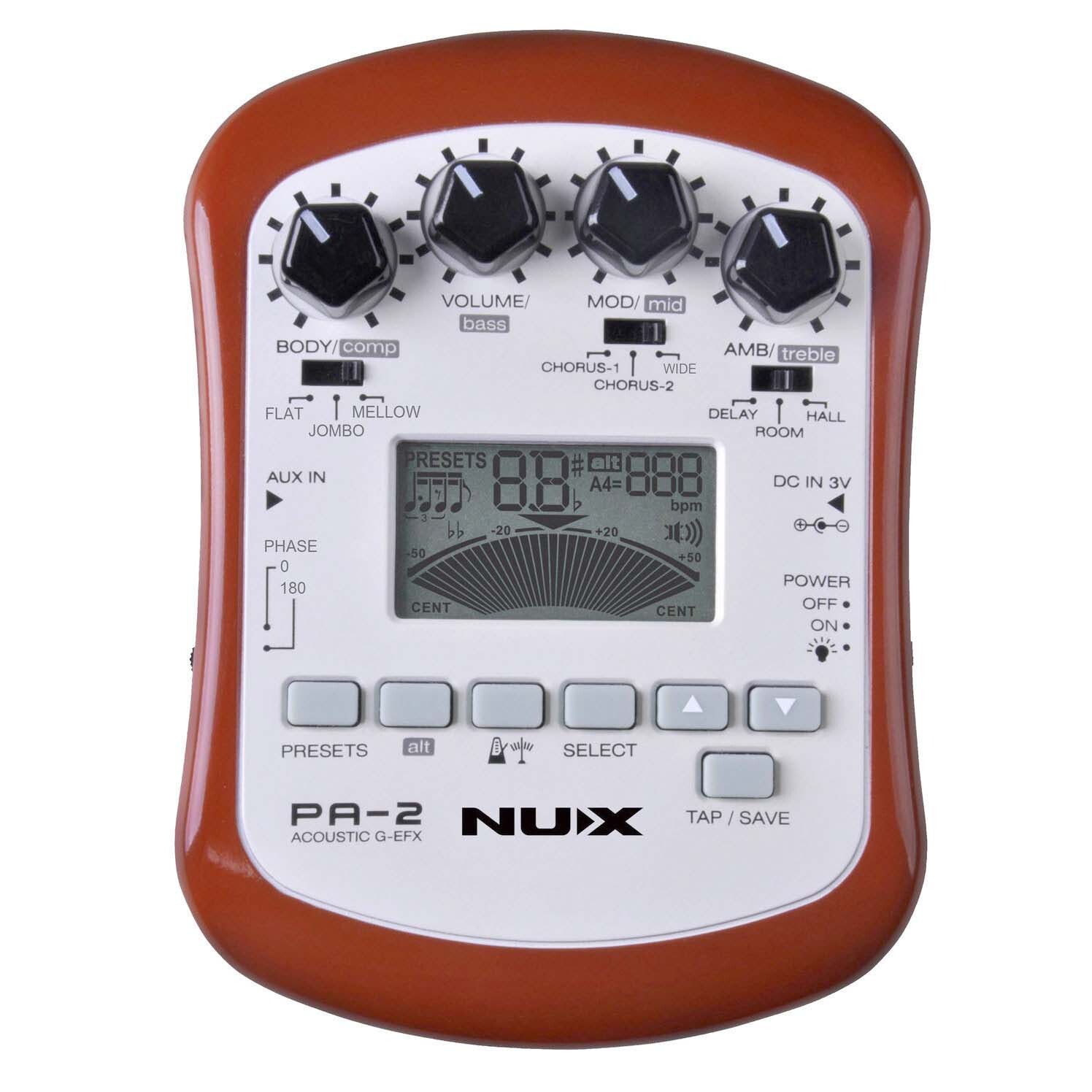 Nux PA2 Portable Acoustic Guitar MultiEffects Unit