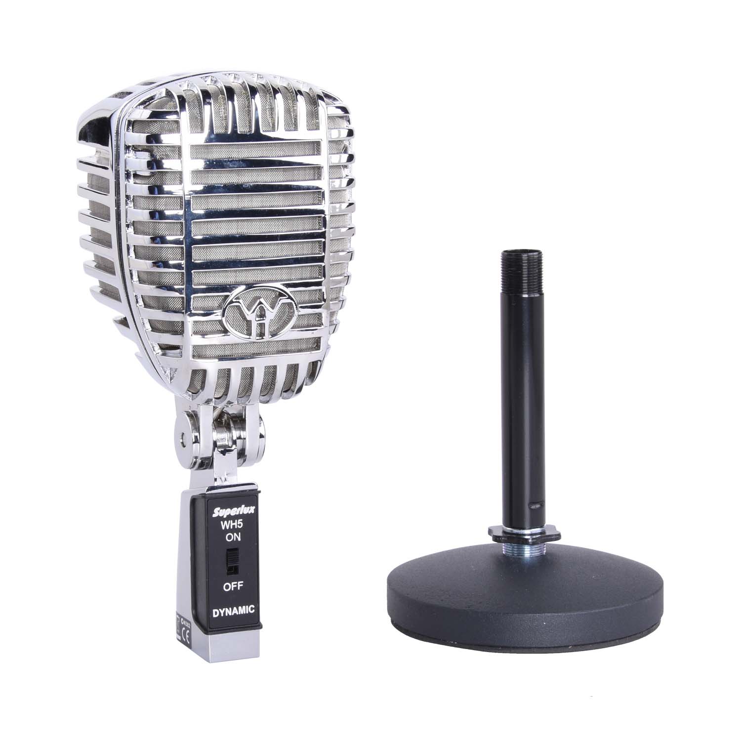 Superlux Wh5 Classic Dynamic Vocal Microphone With Desk Stand