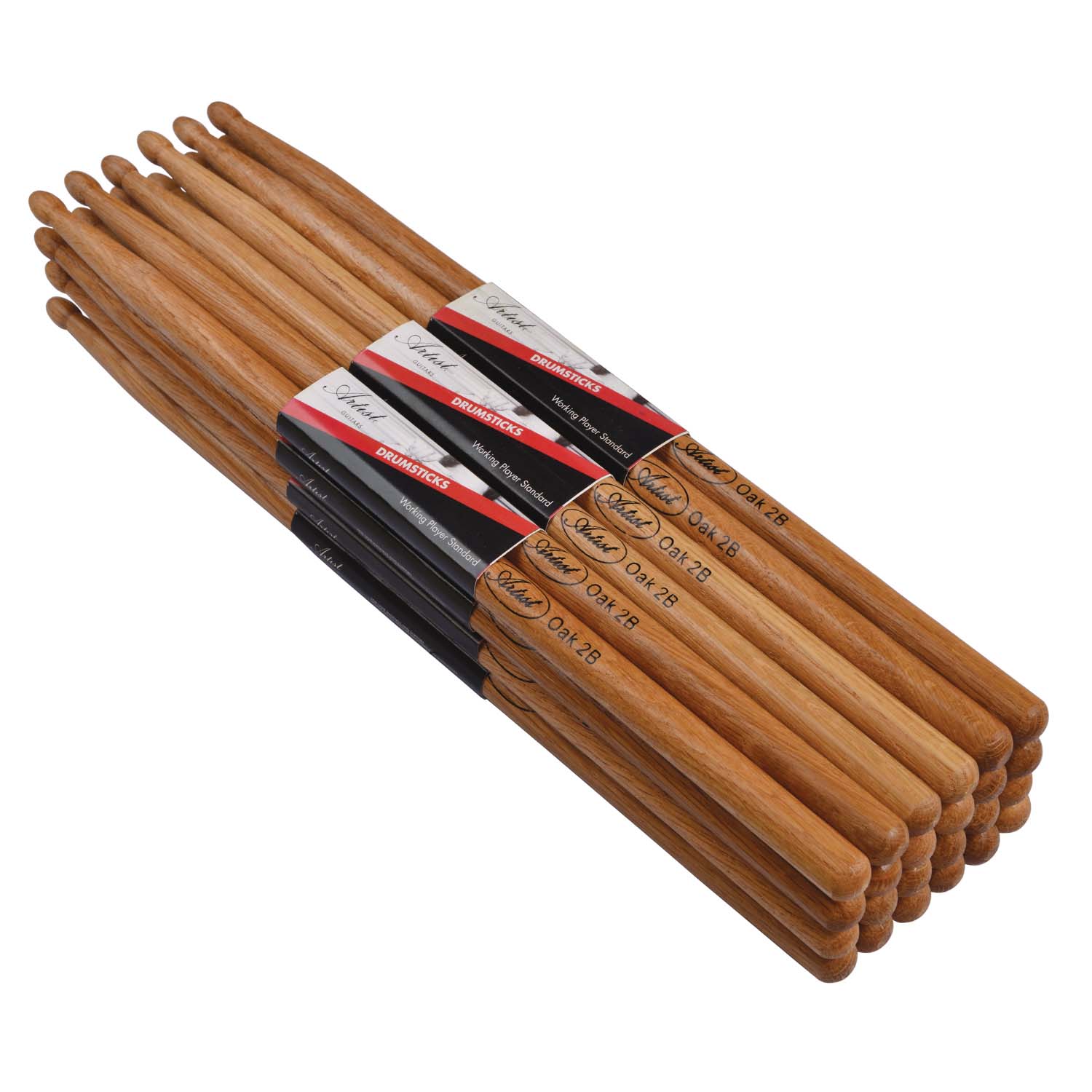 Artist DSO2B Oak Drumsticks with Wooden Tips 12 Pairs