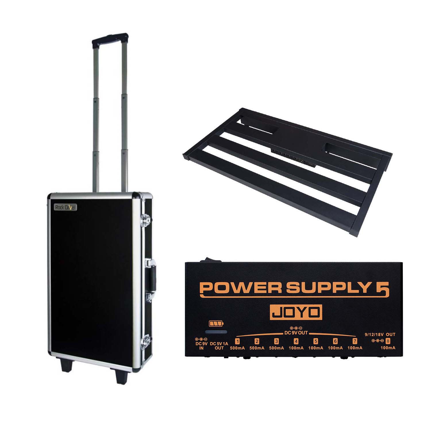 Joyo RD1PK Pedal Case, Pedal Board/Rack & JP05 Power SupplyRD1PK