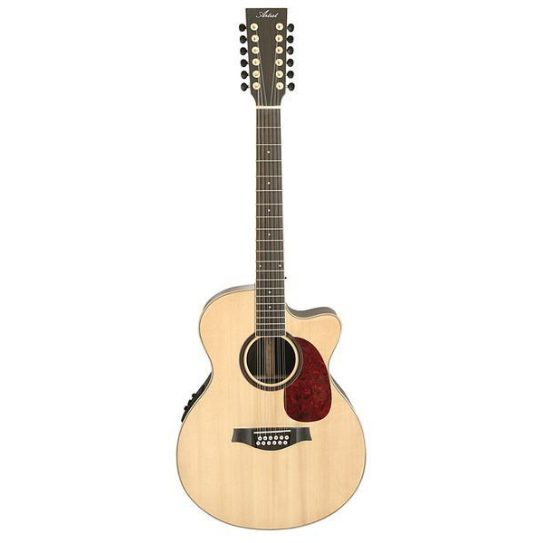 Artist JM18012CEQ Acoustic 12 String Guitar, Solid Top Jumbo + EQ