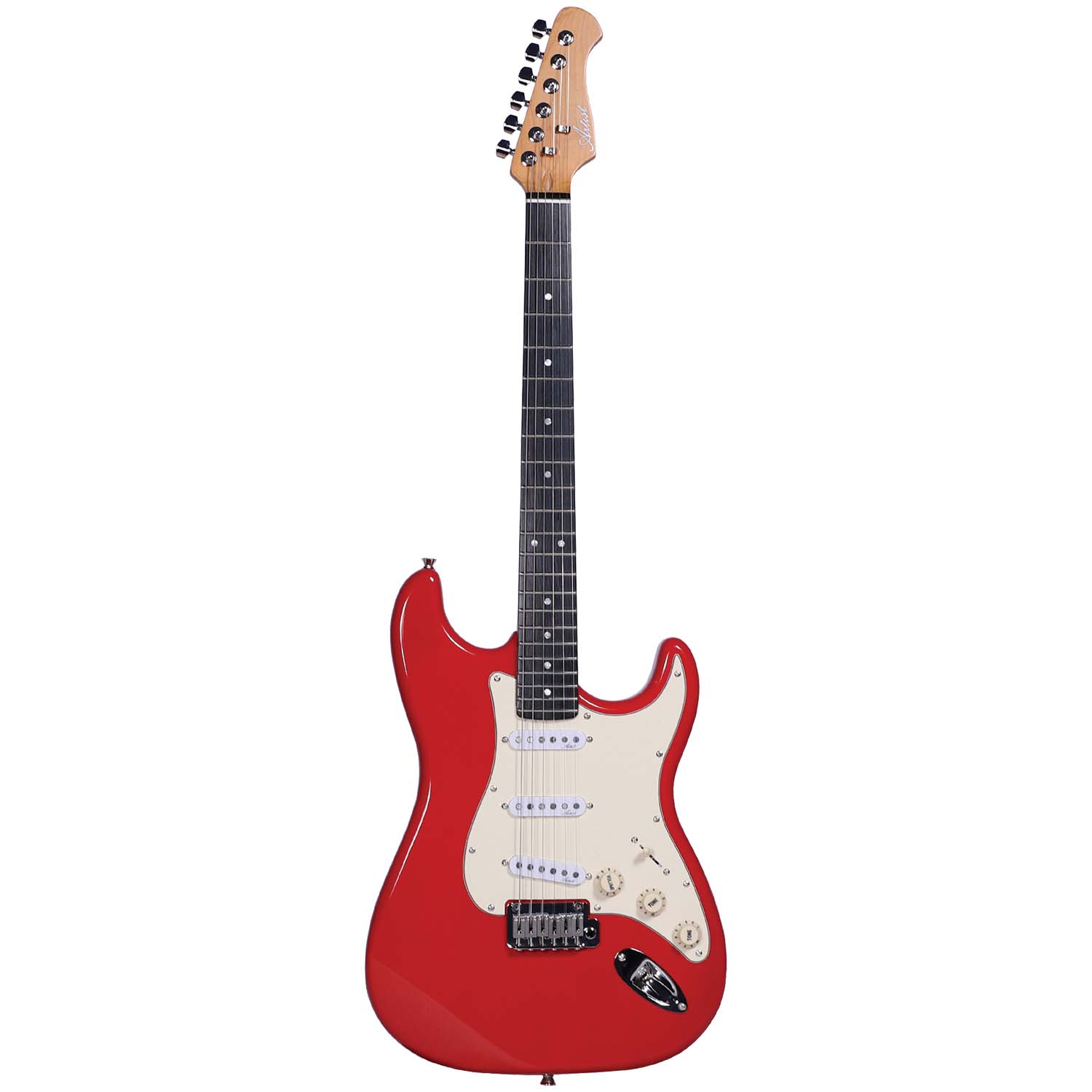 red travel guitar electric