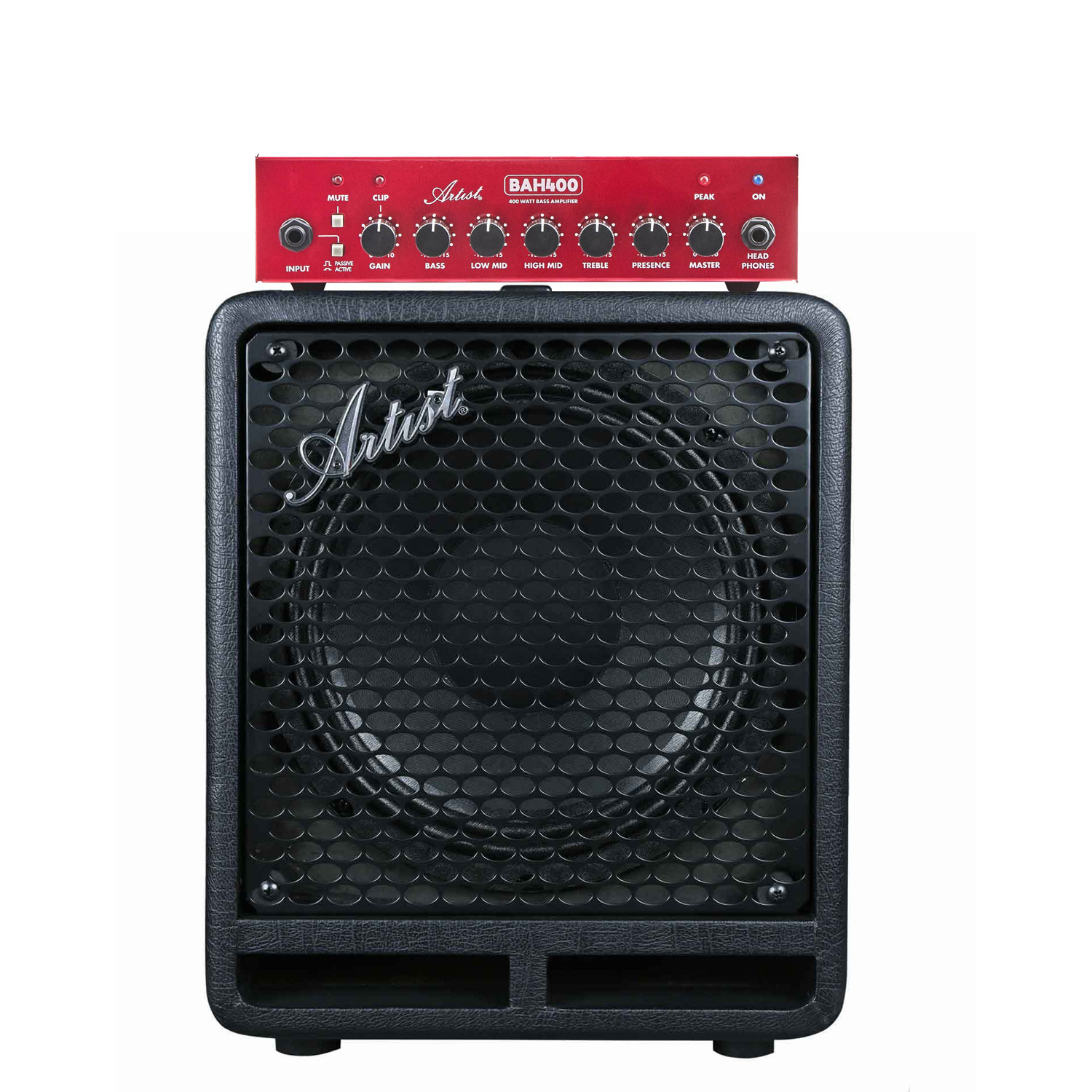 Artist BAH400 400W Class D Bass Amp Head with Artist BCN110 Bass