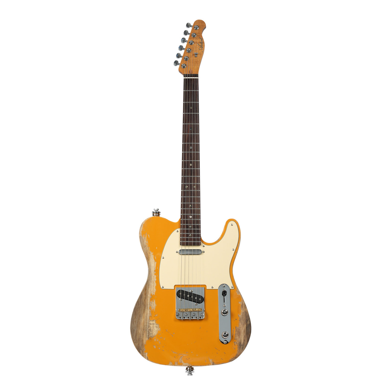 Artist AT53 Mustard Relic Electric Guitar w/ Hand Made PickupsAT53YLR
