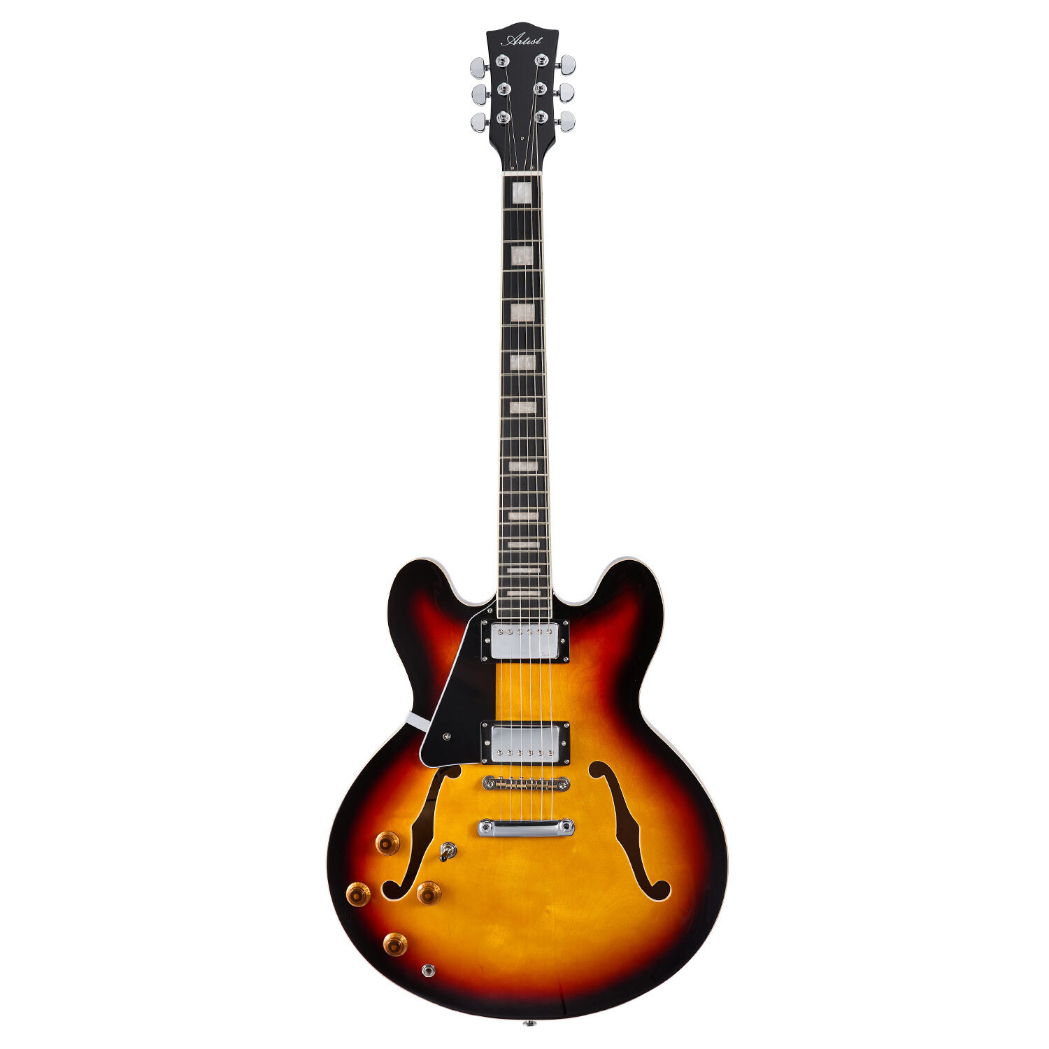 Factory 2nd Artist Brownburst58DLXL Left Handed SemiHollow Electric GuitarBROWNBURST58DLXL(F2)