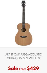 ARTIST OM175EQ ACOUSTIC GUITAR, OM SIZE WITH EQ