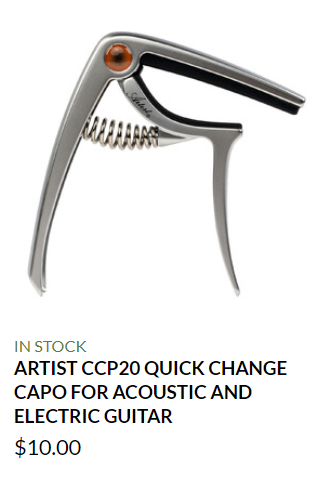 Artist Guitars CCP20 Acoustic/Electric Guitar Capo