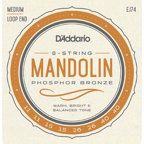 D'Addario EJ74 11-40 Phosphor Bronze Mandolin Medium Loop End 
