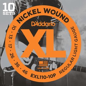 D'Addario EXL110 Electric Guitar Strings  Light 10-46 - 10 Sets 
