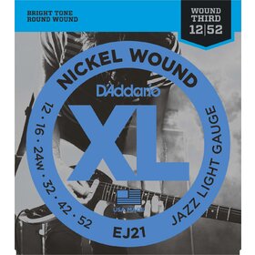 D'Addario EJ21 12-52 Electric Guitar Strings Jazz Lite