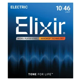 Elixir 12052 10-46 Nanoweb Light Electric Guitar Strings