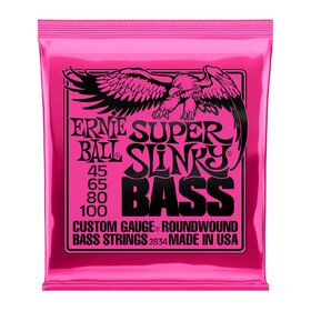 Ernie Ball 2834 Bass Guitar Strings Super Slinky 45-100