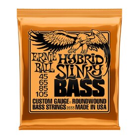 Ernie Ball 2833 Bass Guitar Strings Hybrid Slinky 45-105
