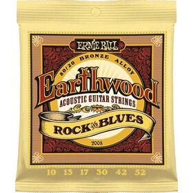 Ernie Ball 2008 10-52 Earthwood Rock & Blues Acoustic Guitar Strings