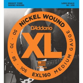 D'Addario EXL160 50-105 Medium Electric Bass Guitar Strings 