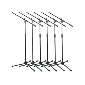 Artist MS012 x6 Deluxe Black Boom Mic Stand ONLY - 6 Pack