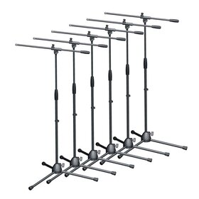 Artist MS017 Budget Black Boom Mic Stand - 6 Pack