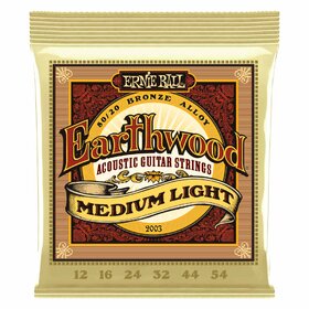 Ernie Ball 2003 Earthwood 80/20 Bronze Medium Light Acoustic Strings