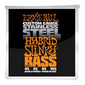 Ernie Ball 2843 Hybrid Slinky Stainless Steel Bass Strings 45-105