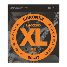 D'Addario ECG23 Electric Guitar Strings Chrome Jazz Lite 10-48 