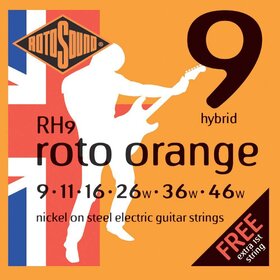 Rotosound RH9 Roto Orange Hybrid Nickel Electric Guitar Strings 9-46