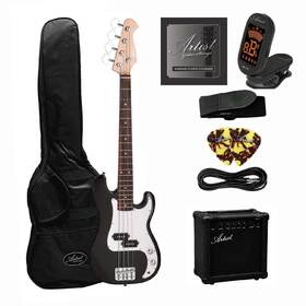 Artist MiniP 3/4 Size  Electric Bass Guitar + Amp and Accessories