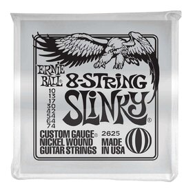 Ernie Ball 2625 Slinky 8 String Nickel Electric Guitar Strings 10-74