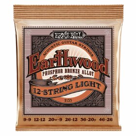 Ernie Ball 2153 9-46 Earthwood 12 String Acoustic Strings 
