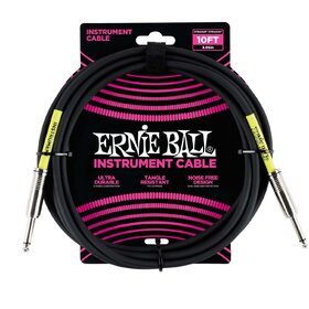 Ernie Ball 6048 3m/10ft. Black Straight/Straight Instrument Cable