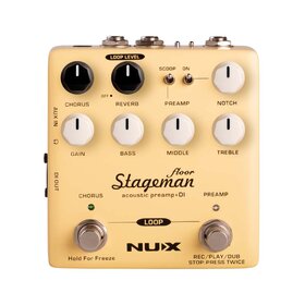 Nux NAP5 Stageman Floor Acoustic Preamp and DI with Effects + Looper