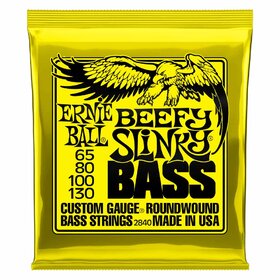 Ernie Ball 2840 Beefy Slinky Electric Bass Guitar Strings 65-130