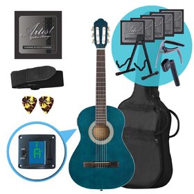 Artist CL34TBB 3/4 Size Classical Guitar Ultimate Pack - Blue