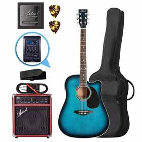 Artist LSPCEQTBB Acoustic Guitar Pack with EQ + AC20 Amp and Lead