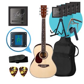 Artist LSP34L 3/4 Left Hand Beginner Acoustic Guitar Ultimate Pack