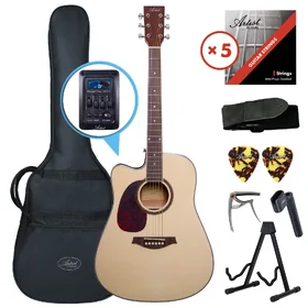 Artist LSPCEQNTL Left Handed Acoustic Electric Guitar Ultimate Pack