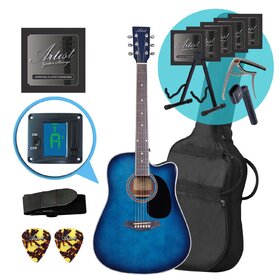 Artist LSPCTB-UPK Blue Beginner Acoustic Guitar Ultimate Pack