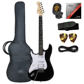 Artist AS1 Left Handed Black Electric Guitar w/Humbucker & Accessories
