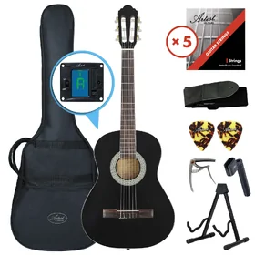 Artist CL34BK 3/4 Size Classical Guitar Ultimate Pack - Black