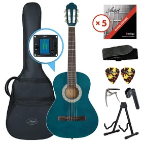 Artist CL34TBB 3/4 Size Classical Guitar Ultimate Pack - Blue